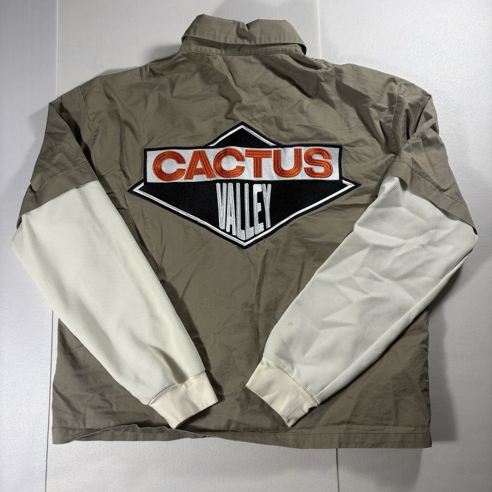 Rare Cactus Valley Coach Jacket Large Y2K Streetwear Embroidered Utility Jacket